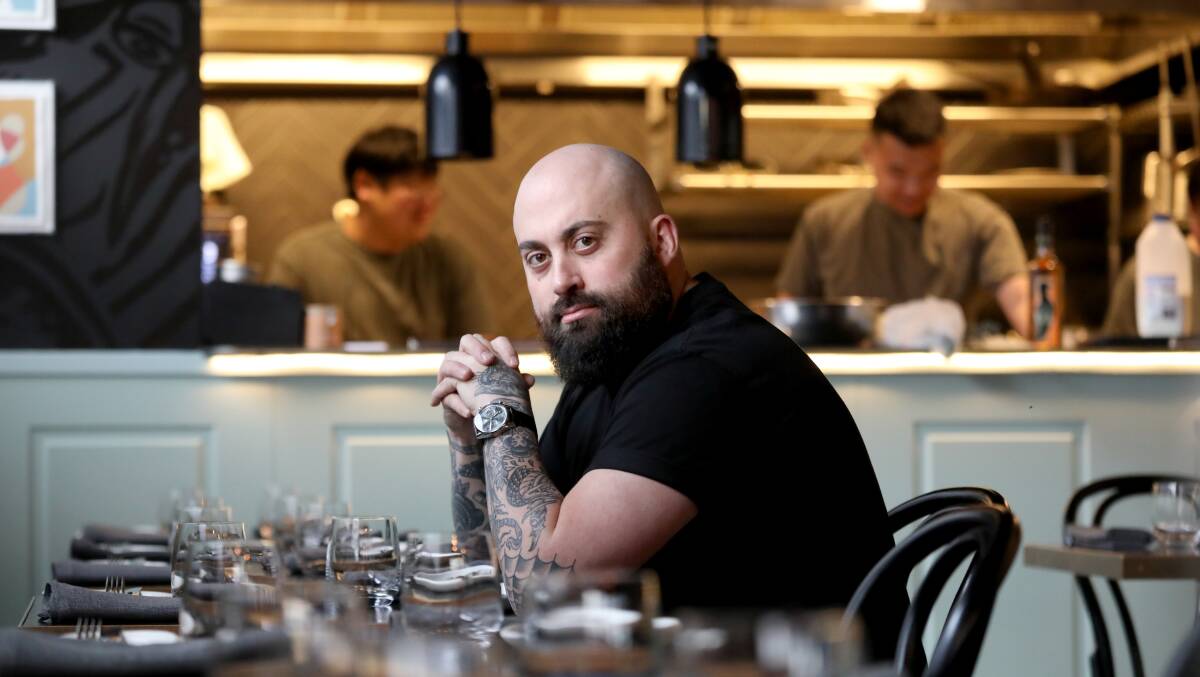 Brady Scholes, one of the owners of Corella restaurant in Braddon. Picture: James Croucher 