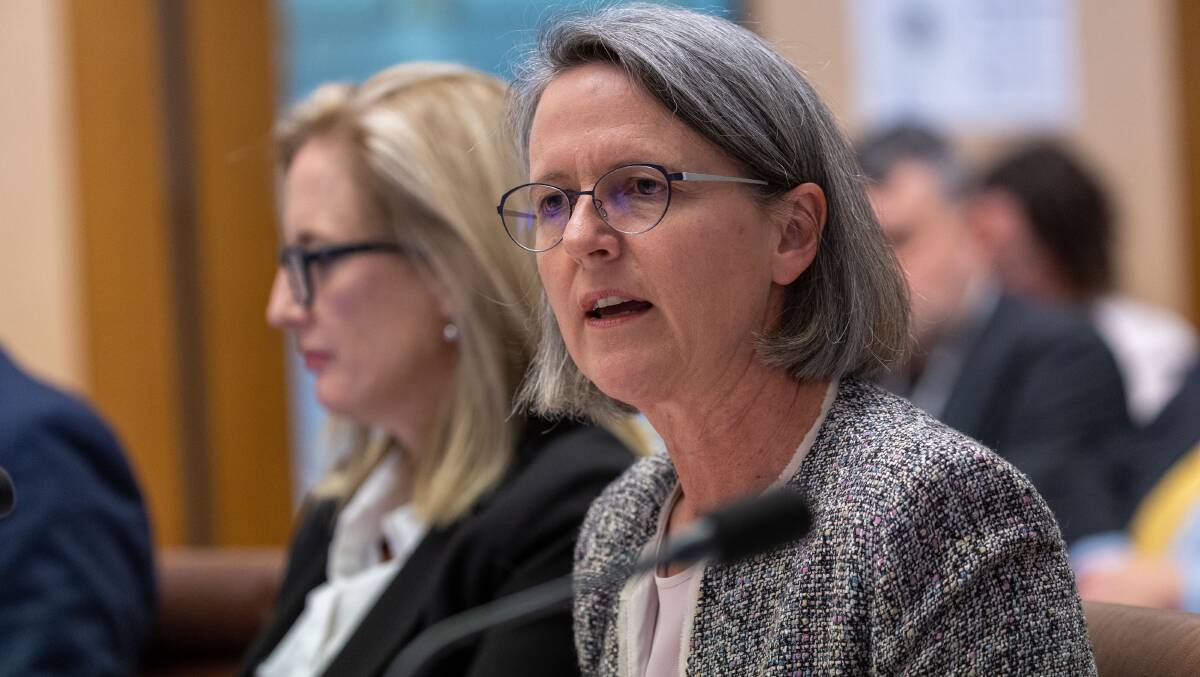 Secretary of the Department of Finance Jenny Wilkinson gave a statement on the PwC matter in Senate estimates on Thursday. Picture by Gary Ramage