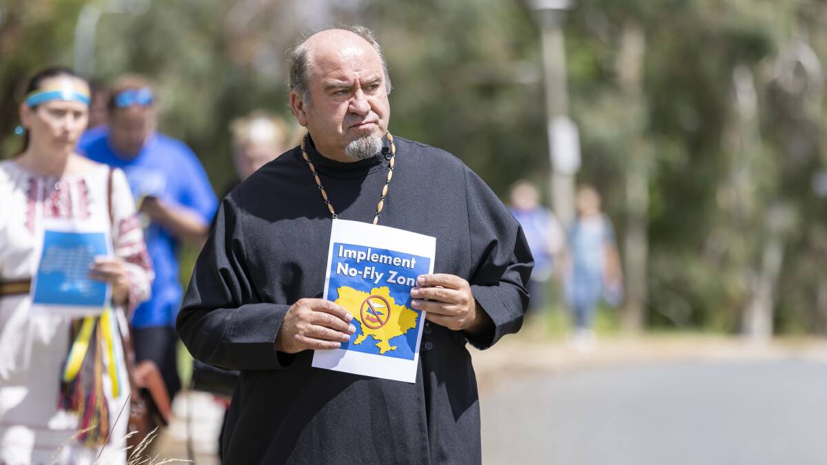 Reverend Father Michael Solomko of Ukrainian Orthodox Centre Canberra. Picture: Keegan Carroll