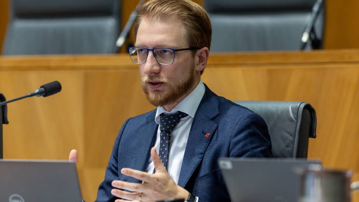 Liberal senators, including James Paterson, questioned the urgency of the legislation. Picture by Keegan Carroll