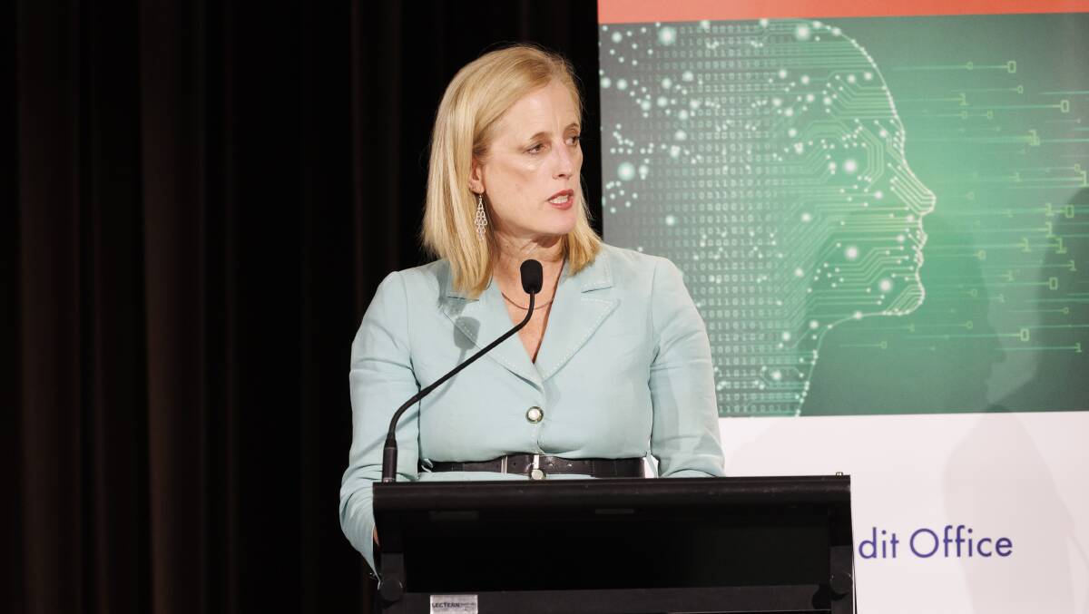 Public Service Minister Katy Gallagher speaks at the ACT Audit Office conference. Picture by Keegan Carroll