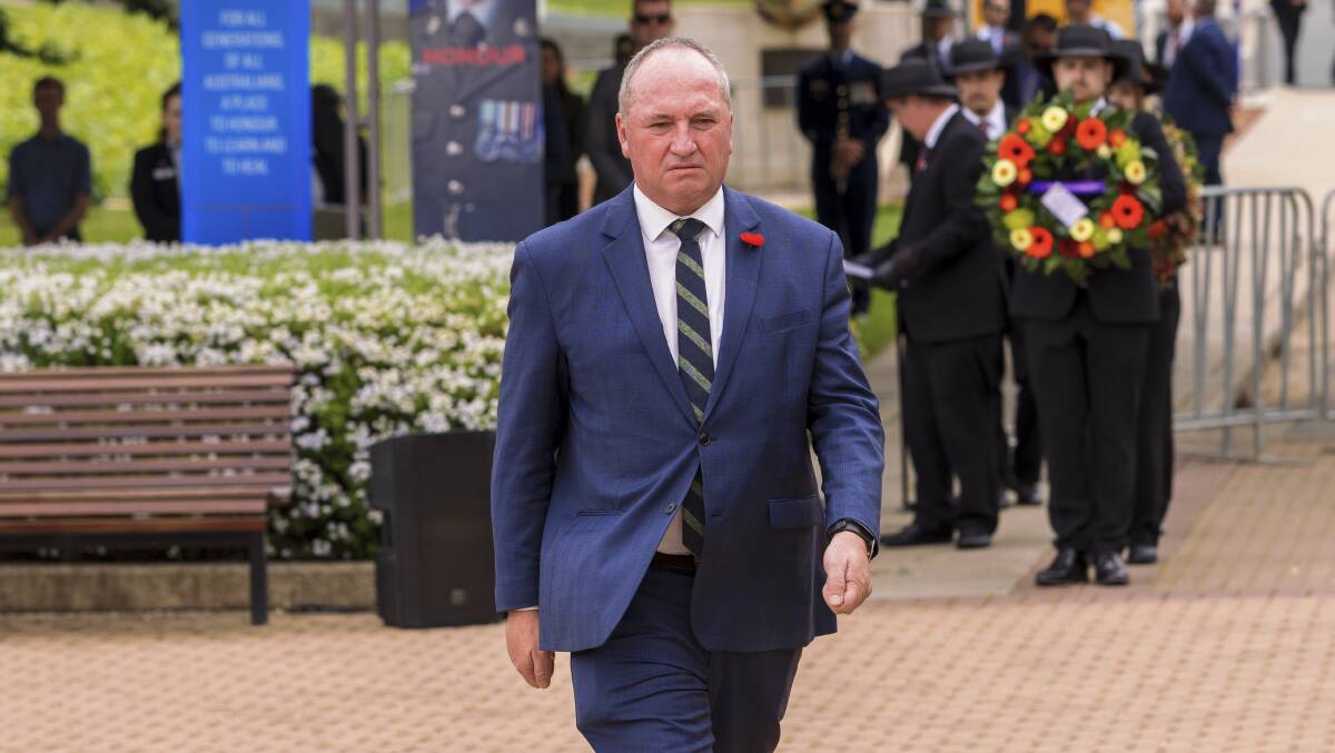 Opposition spokesperson for Veterans' Affairs Barnaby Joyce. Picture by Keegan Carroll