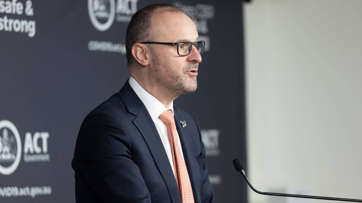 ACT Chief Minister Andrew Barr delivered the last COVID-19 update on Thursday, a day before the territory's lockdown was set to end. Picture: Sitthixay Ditthavong.