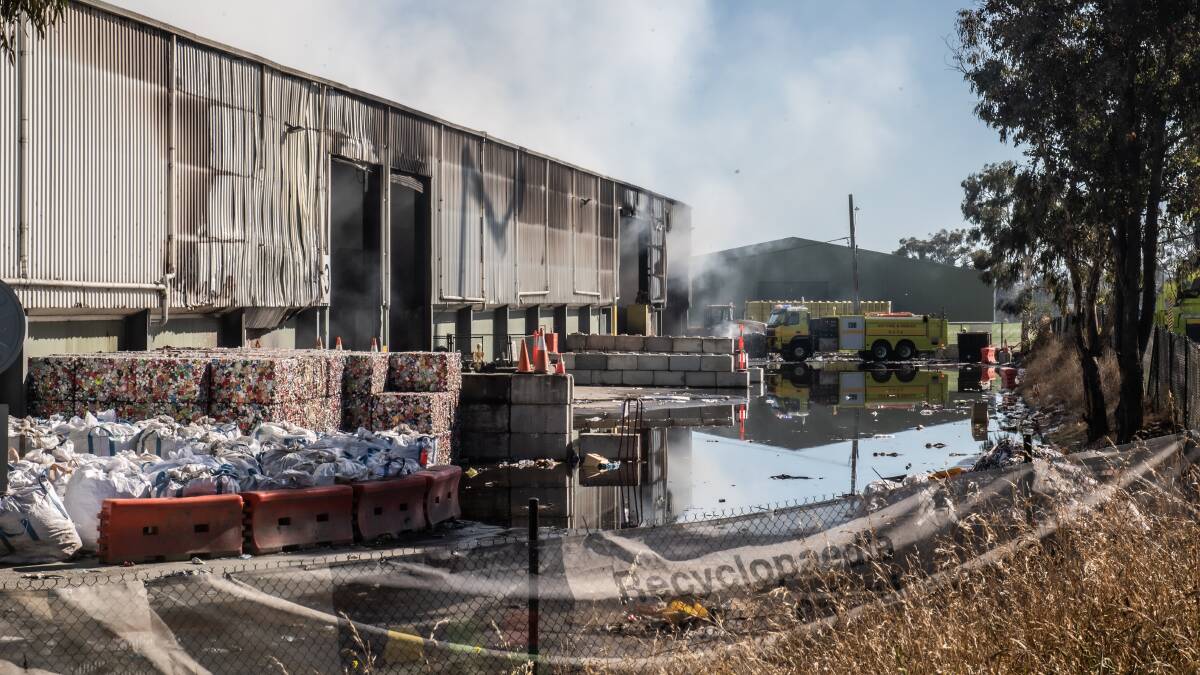 It took firefighters three days to extinguish the blaze at the Hume recycling facility. Picture by Karleen Minney