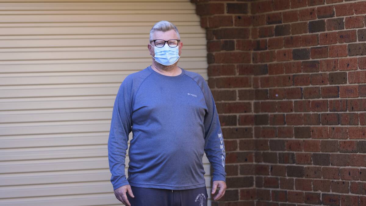 Tony Armriding says most of his income goes toward rent and bills. Picture: Keegan Carroll