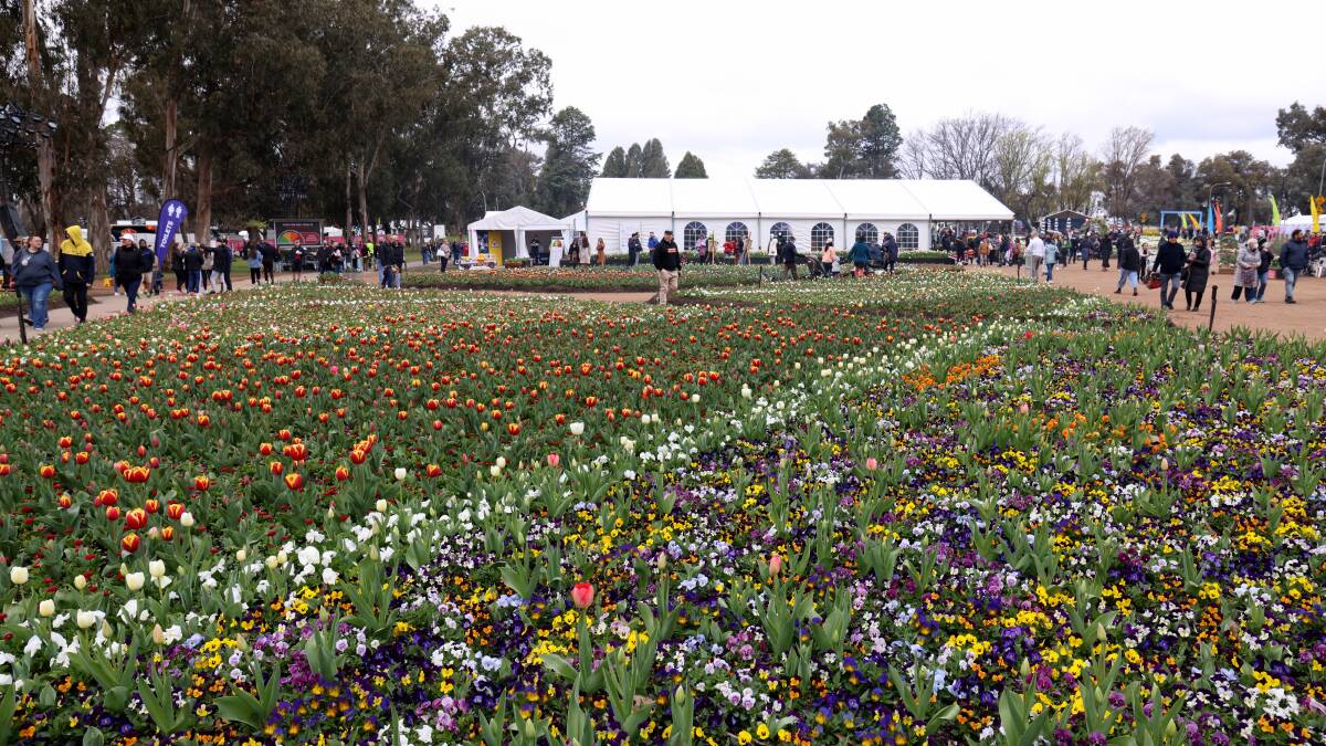 Commonwealth Park during Floriade festival 2022. Picture by James Croucher