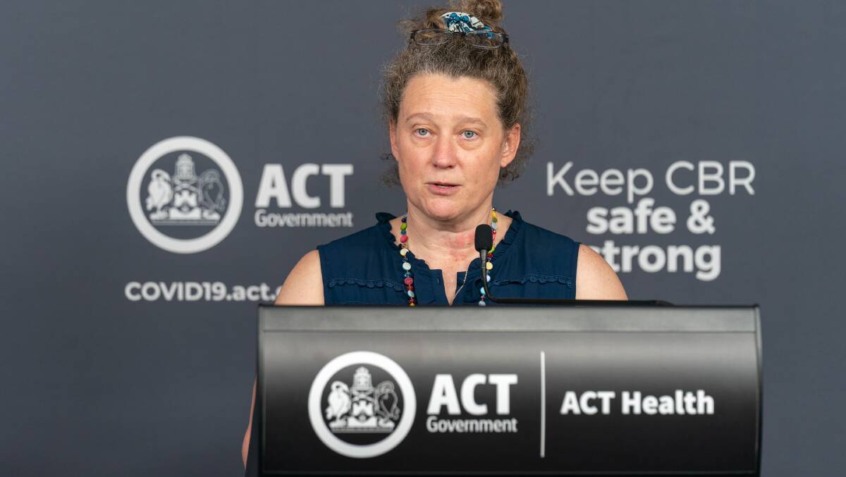 ACT Chief Health Officer Dr Kerryn Coleman. Picture: Richard Thompson.