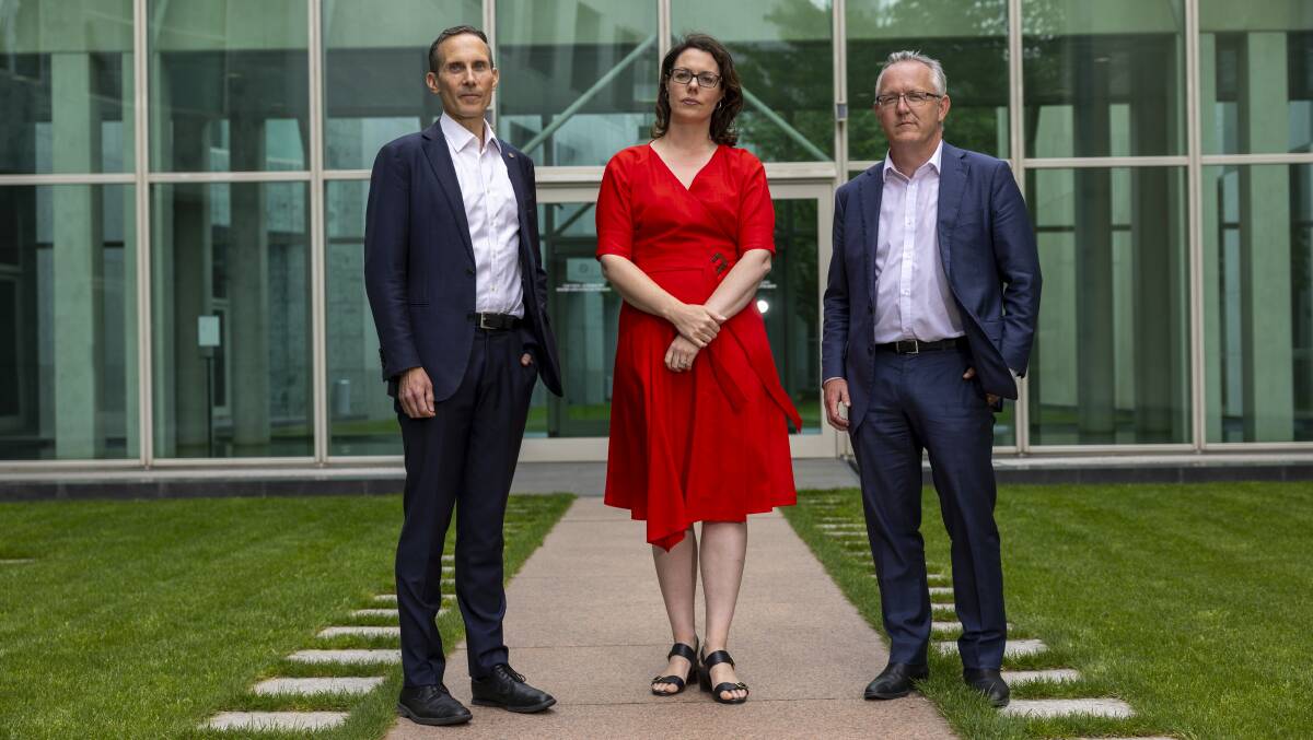 Federal Labor MPs Andrew Leigh, David Smith and Alicia Payne did not weigh in on rural incentives for Canberra. Picture by Gary Ramage
