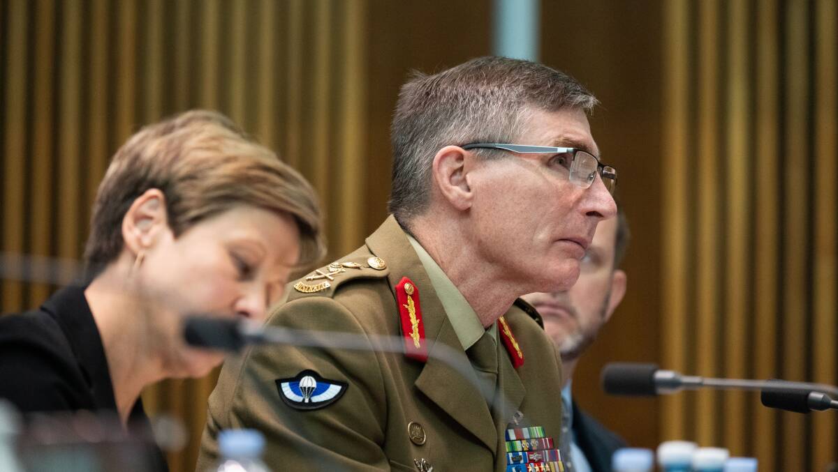 General Angus Campbell made the comments after Senator Lambie asked about benefits for senior officials. Picture by Elesa Kurtz