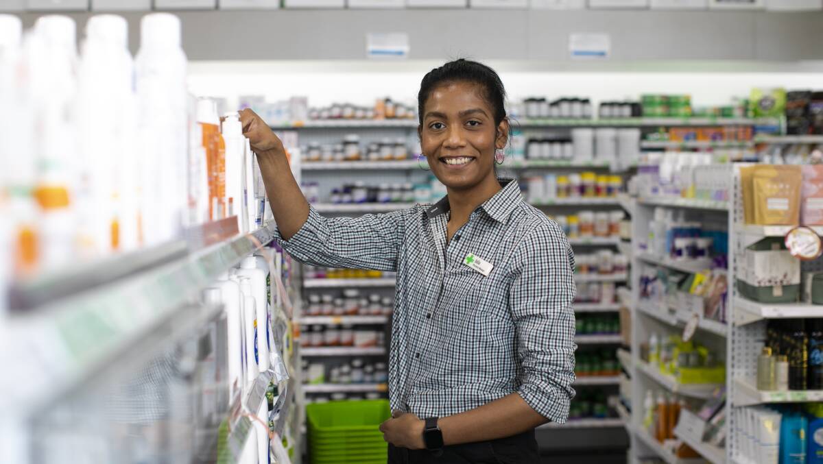 Pharmacy on Northbourne Store Manager Julia Tirkey will spend Christmas Day behind the counter. Picture: Keegan Carroll