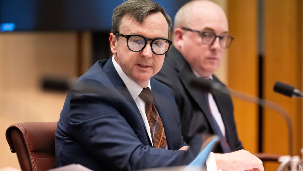 Chris Birrer debuted in his role as acting Services Australia boss at Senate estimates. Picture by Elesa Kurtz