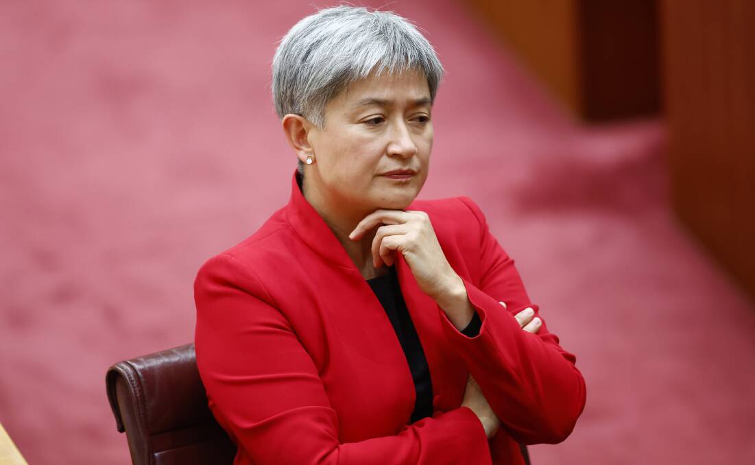 Penny Wong said there would be 'no role' for Hamas in a future Palestinian state. Picture by Keegan Carroll