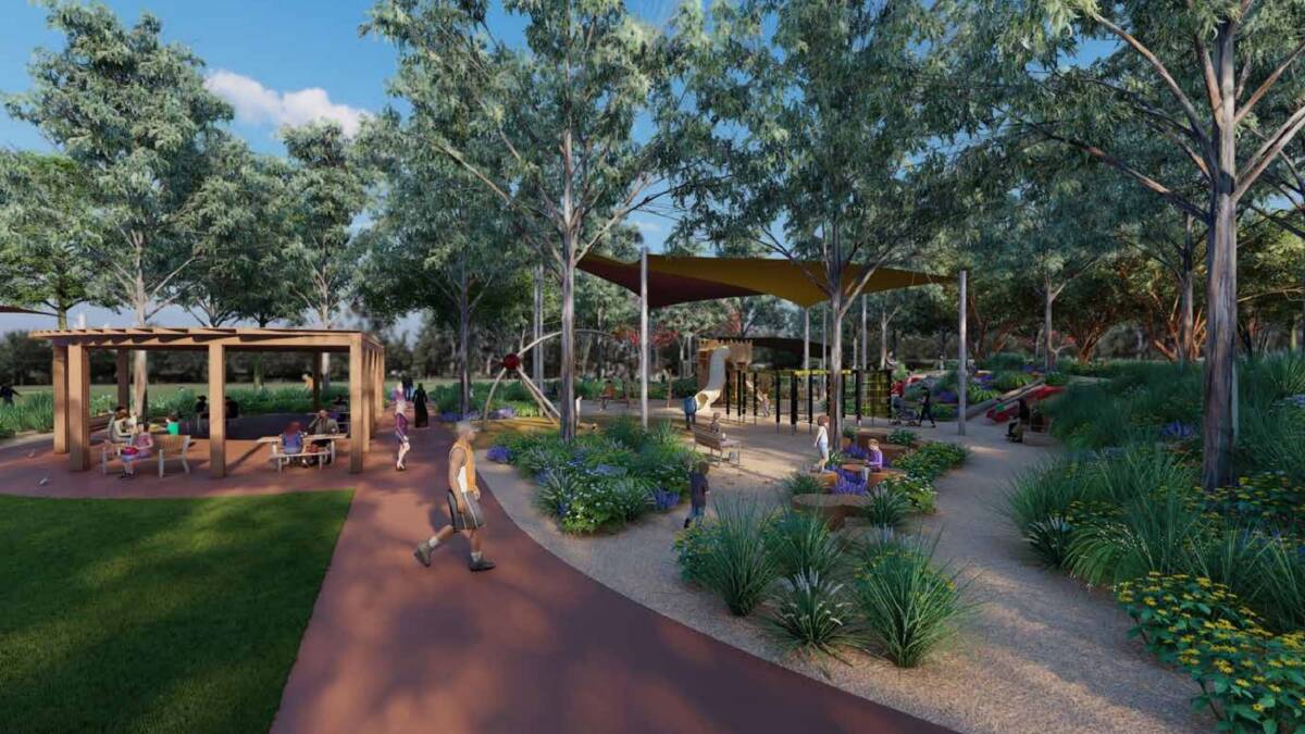 An artist's impression of the neighbourhood park proposed for Watson. Picture supplied