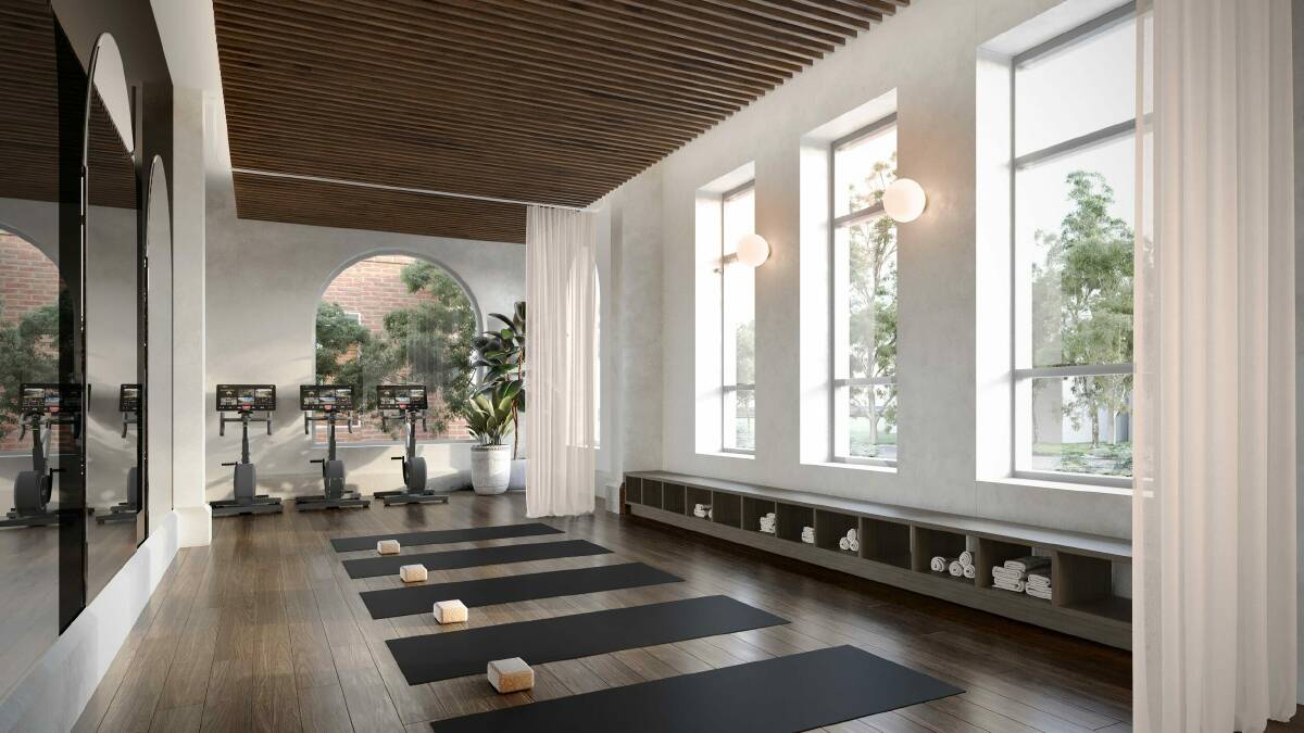 An artist's impression of the yoga studio planned for West Block. Picture supplied