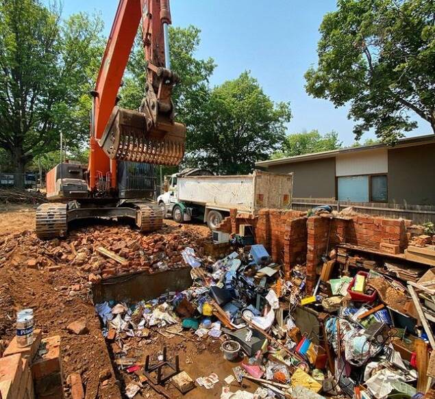 More than 120 tonnes of garbage was removed from the property. Picture by @thecollectorhaus/Instagram