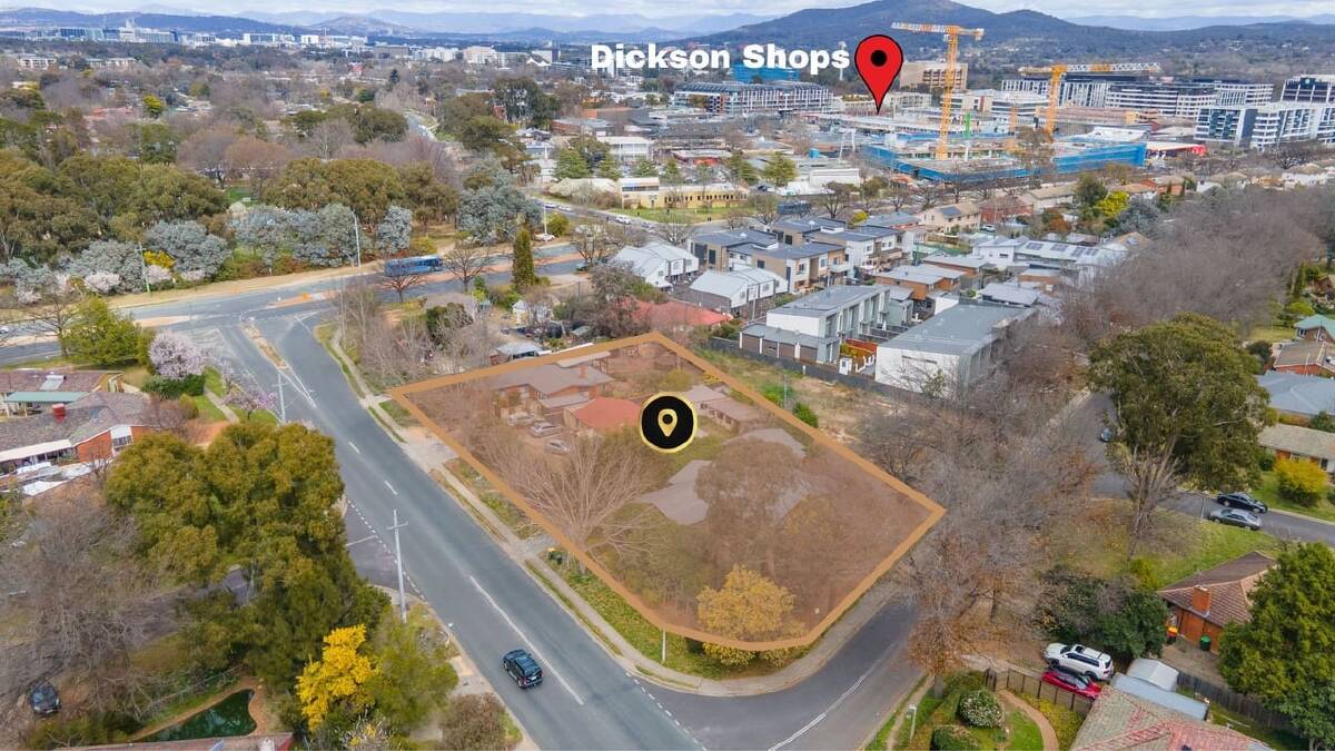 The blocks are in close proximity to Dickson shops. Supplied picture