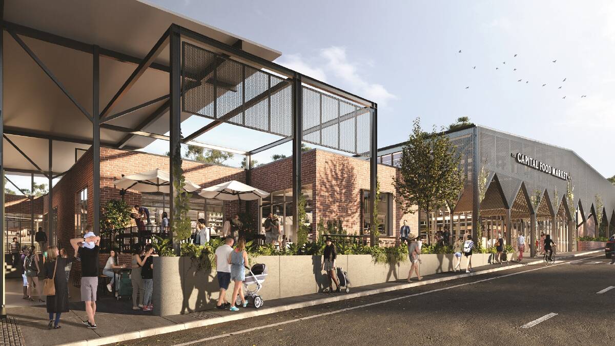 An artist's impression of the entrance to the Capital Food Market. Picture supplied
