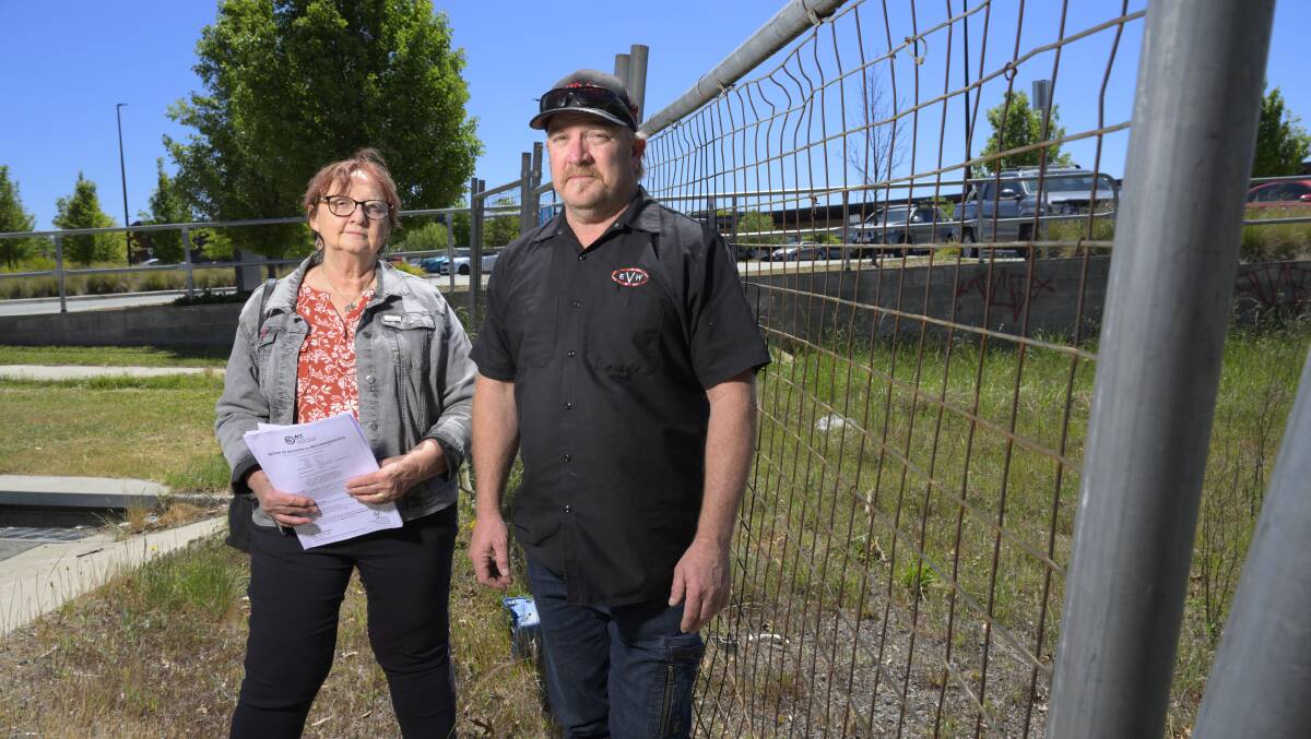 Local residents Maggie Chapman and Justin Young opposed the scale of the proposed development. Picture by Keegan Carroll