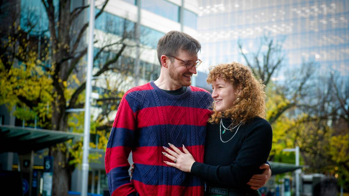 Canberra couple Daniel Arnold and Gina Morrison are about to settle on their first home after a 12-month search. Picture: Elesa Kurtz