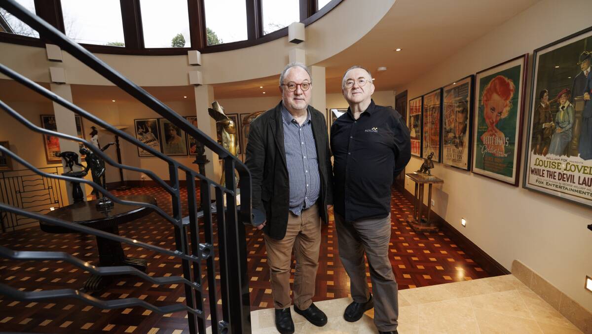 Steven Gerakiteys and Ara Nalbandian are selling their home of about 20 years, which they designed to suit their passion for film and art. Picture by Keegan Carroll