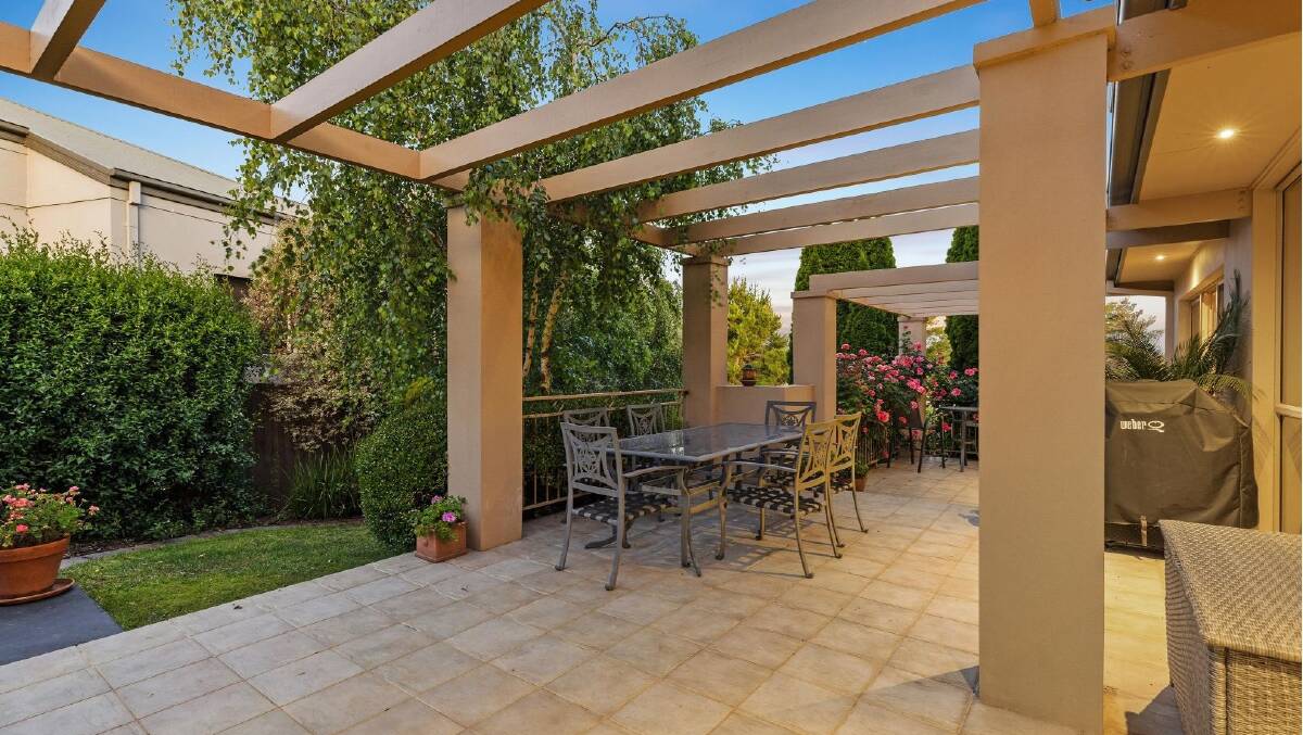 A Mediterranean-inspired outdoor dining area was among the home's features. Picture supplied