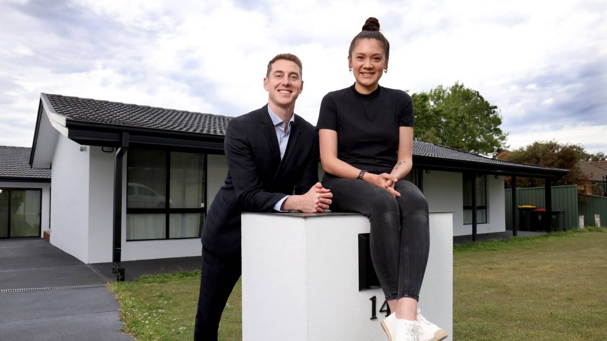 Canberra couple James Hawketts and Lauren Hassall recently purchased a house with the expectation rates would rise again. Picture by James Croucher
