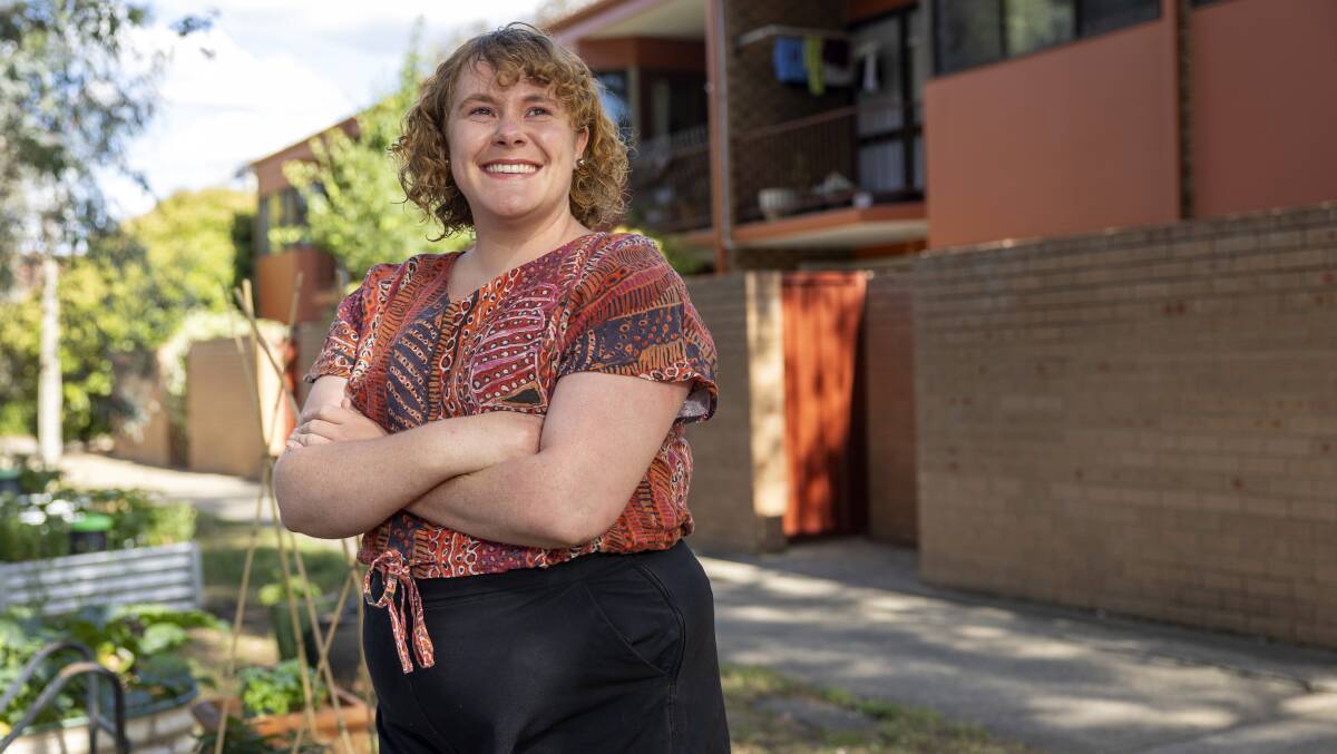 Downer resident Isabel Mudford is hoping her apartment complex can make use of a new government scheme for solar installation. Picture by Gary Ramage