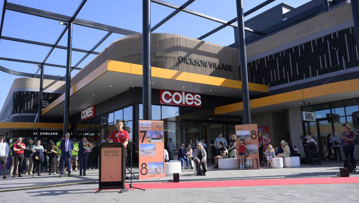 Dickson Village, which includes the new Coles supermarket, has sold to a super fund. Picture by Keegan Carroll