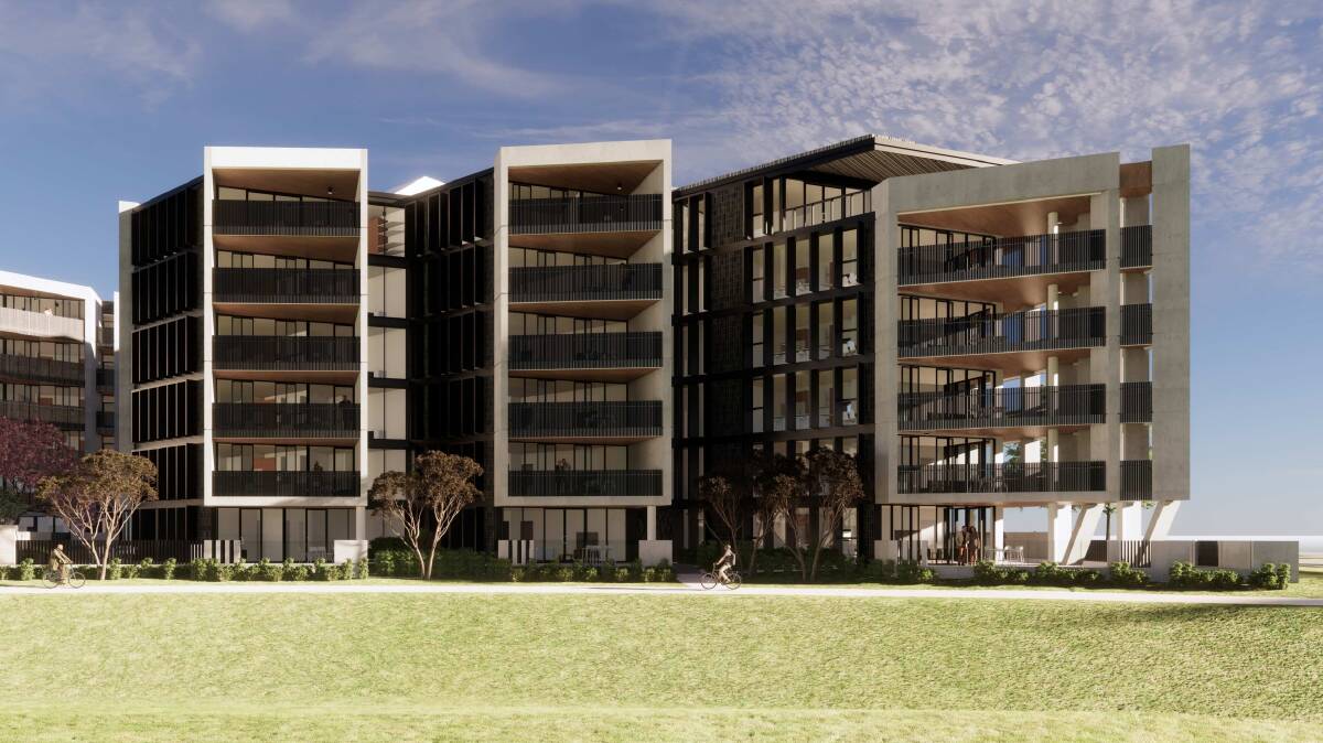 Building A would include 72 apartments two, six-storey buildings. Picture AMC Architecture