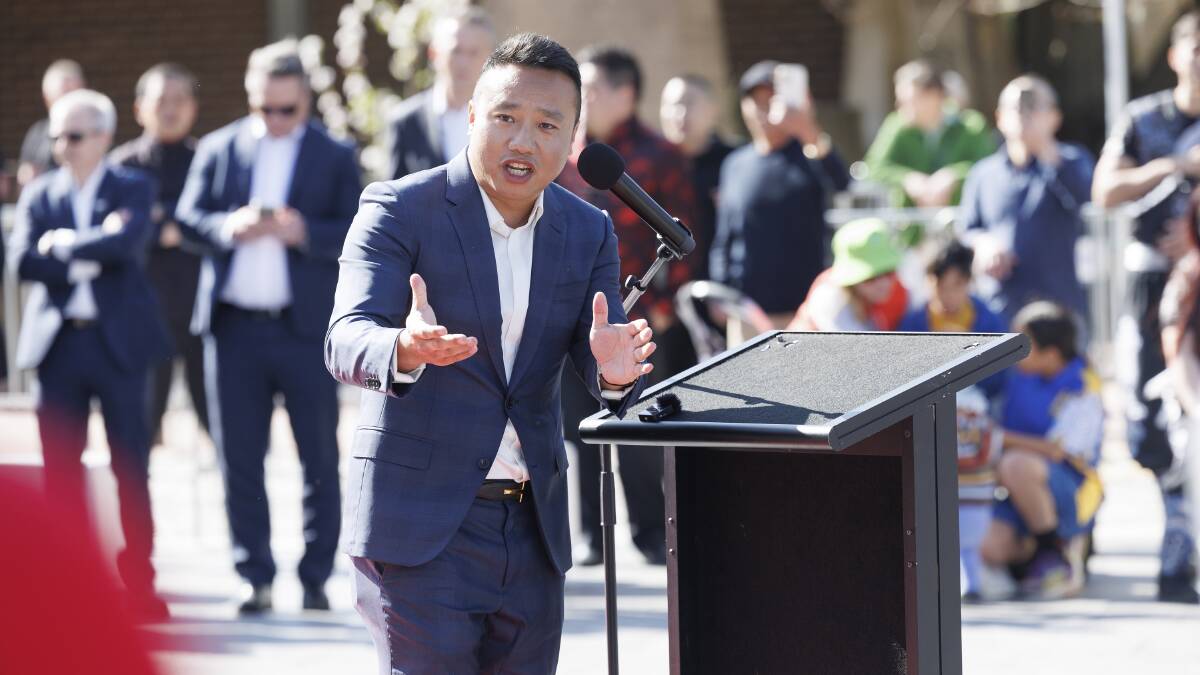 TP Dynamics managing director Tony Pan at the opening of Coles at Dickson Village. Picture by Keegan Carroll