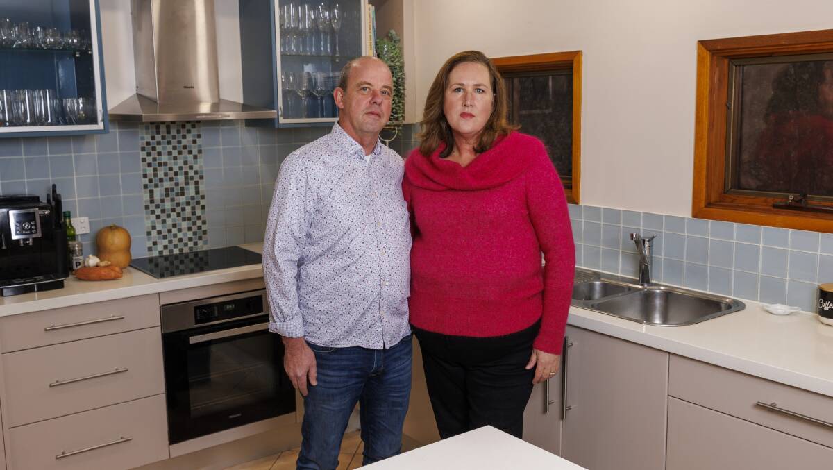 Paul and Fiona Guy were prepared for another rate rise but are concerned for their children. Picture by Keegan Carroll