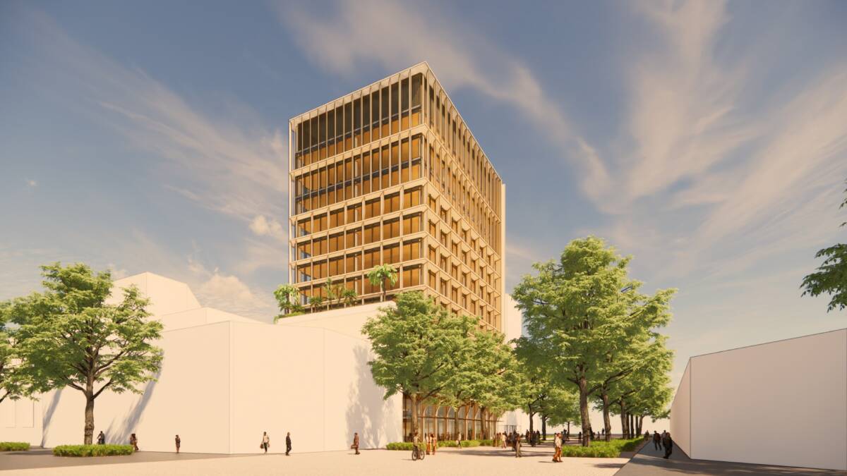 A 13-storey building could rise up at Petrie Plaza in Civic. Picture Stewart Architecture