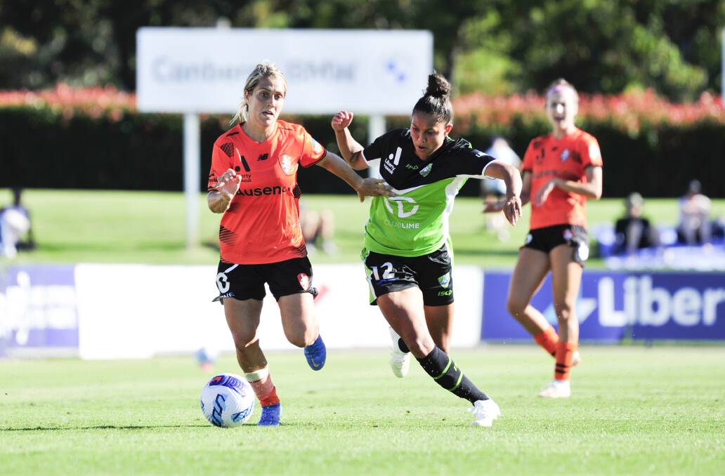 Canberra United's match on Friday, against Brisbane Roar on the Gold Coast, was abandoned due to rain. Picture: Dion Georgopoulos
