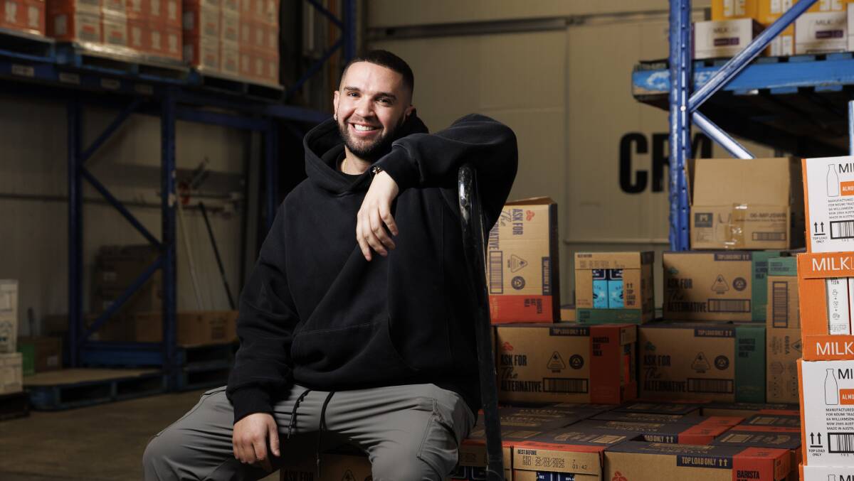 Alpha Fresh co-owner Frank Iannelli inside his Hume warehouse. Picture by Keegan Carroll