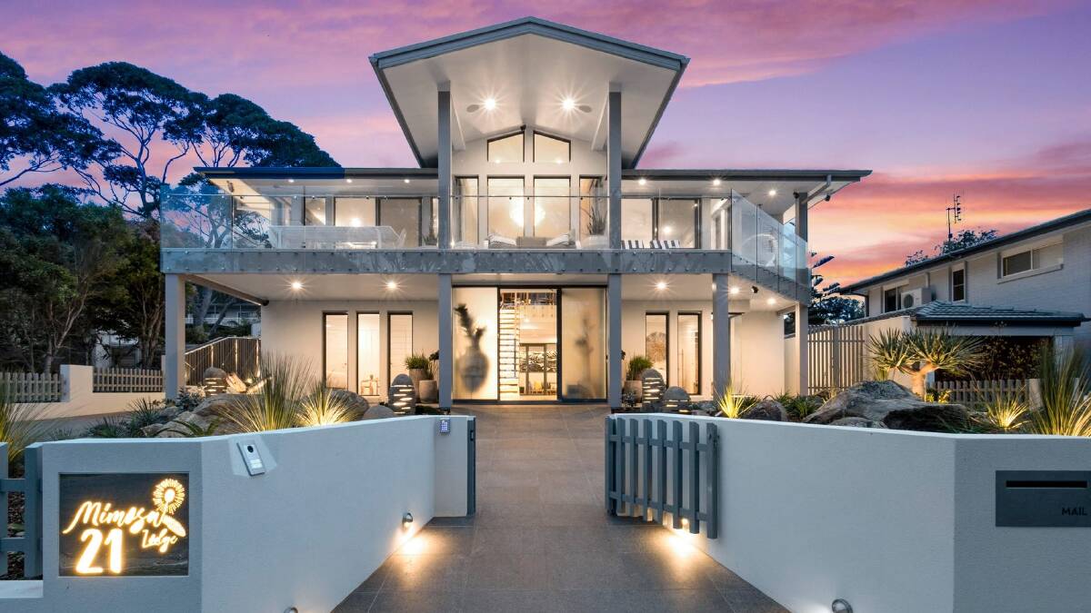 A luxury holiday home at Hyams Beach, formerly owned by INXS drummer Jon Farriss, is expected to set a suburb price record. Picture: Supplied