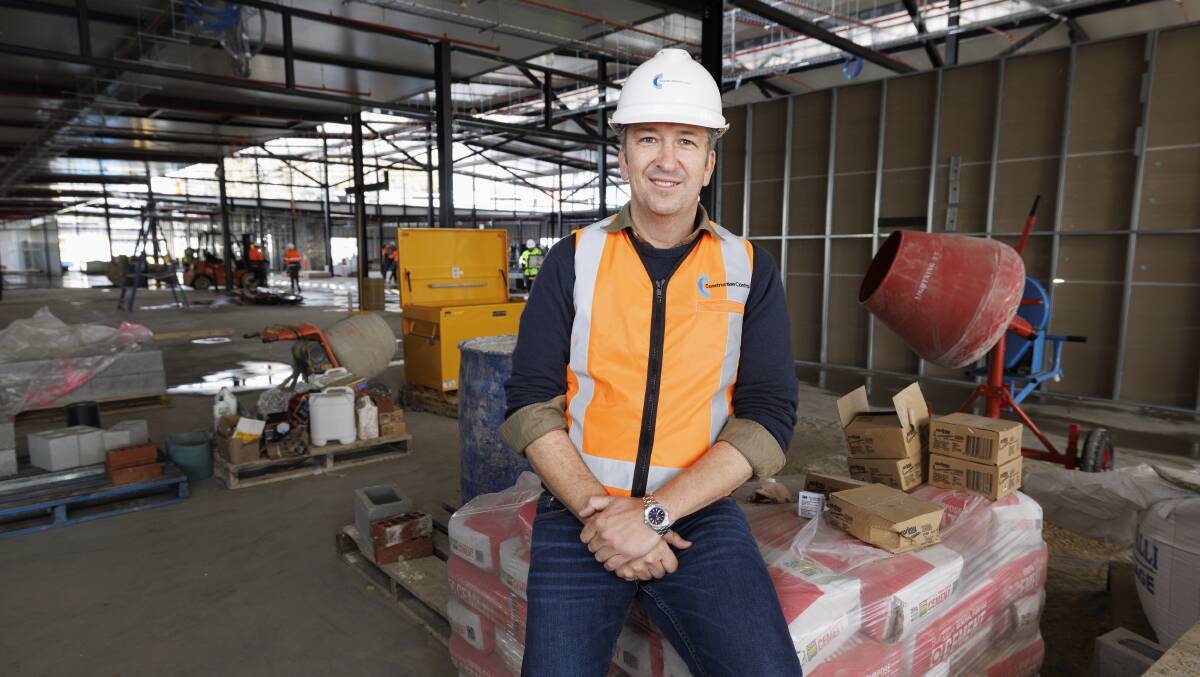 Construction Control managing director Pete Payten on site as work continues at the new Capital Food Market. Picture by Keegan Carroll