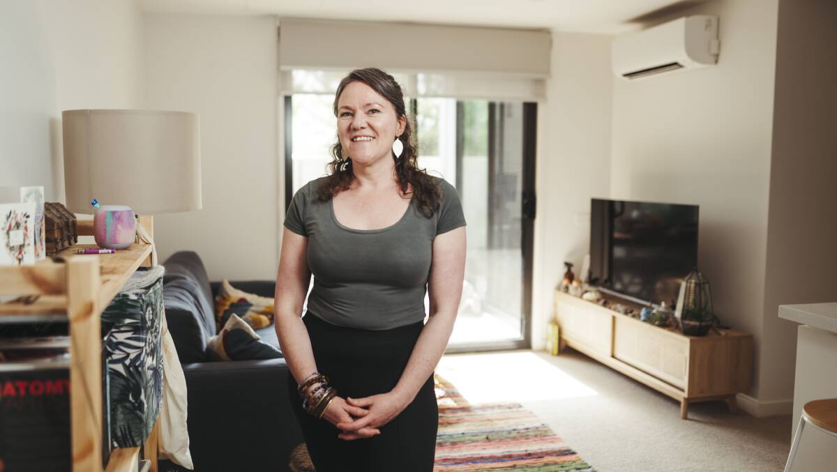 First home buyer Leisa Quinn is relieved to be in the property market. Picture: Dion Georgopoulos 