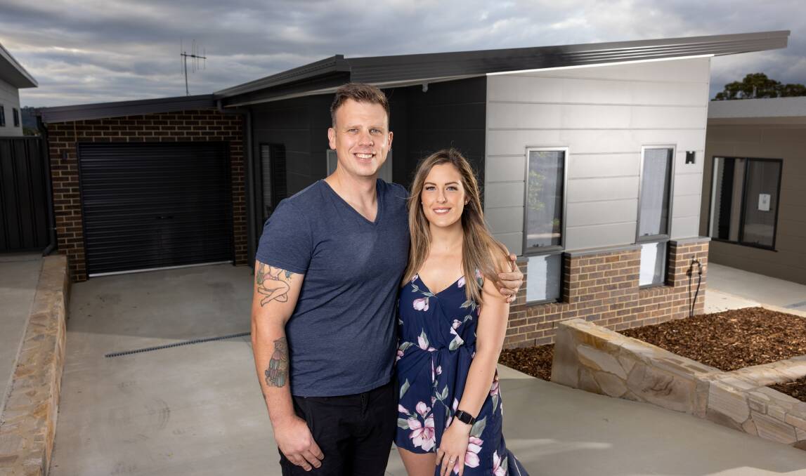 Matt Van Dyk and Bec Tuddenham said a possible interest rate rise was a key factor in how they structured their mortgage. Picture: Sitthixay Ditthavong