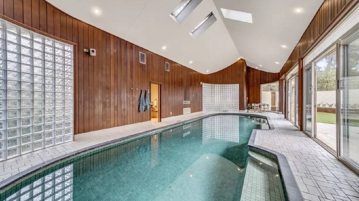 The sprawling Bruce home features an indoor, heated swimming pool. Picture supplied