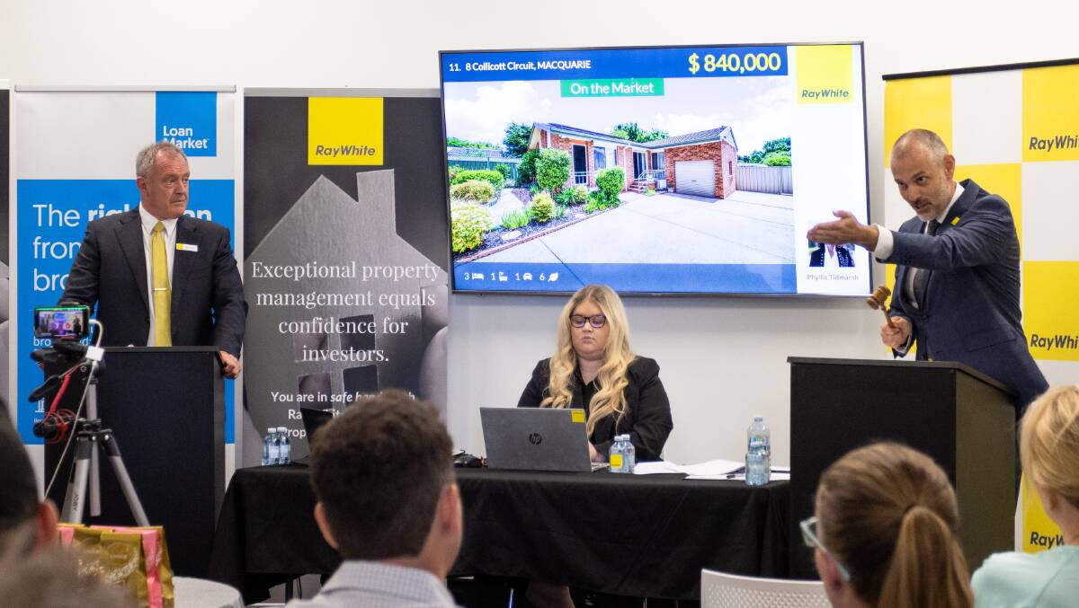 More than 130 registered bidders took part in Ray White Canberra's in-room auctions at the weekend. Picture supplied