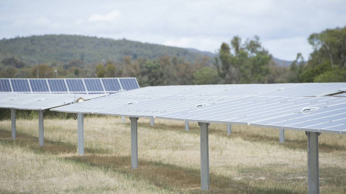 Mugga Lane Solar Farm has entered voluntary administration. Picture: Jay Cronan
