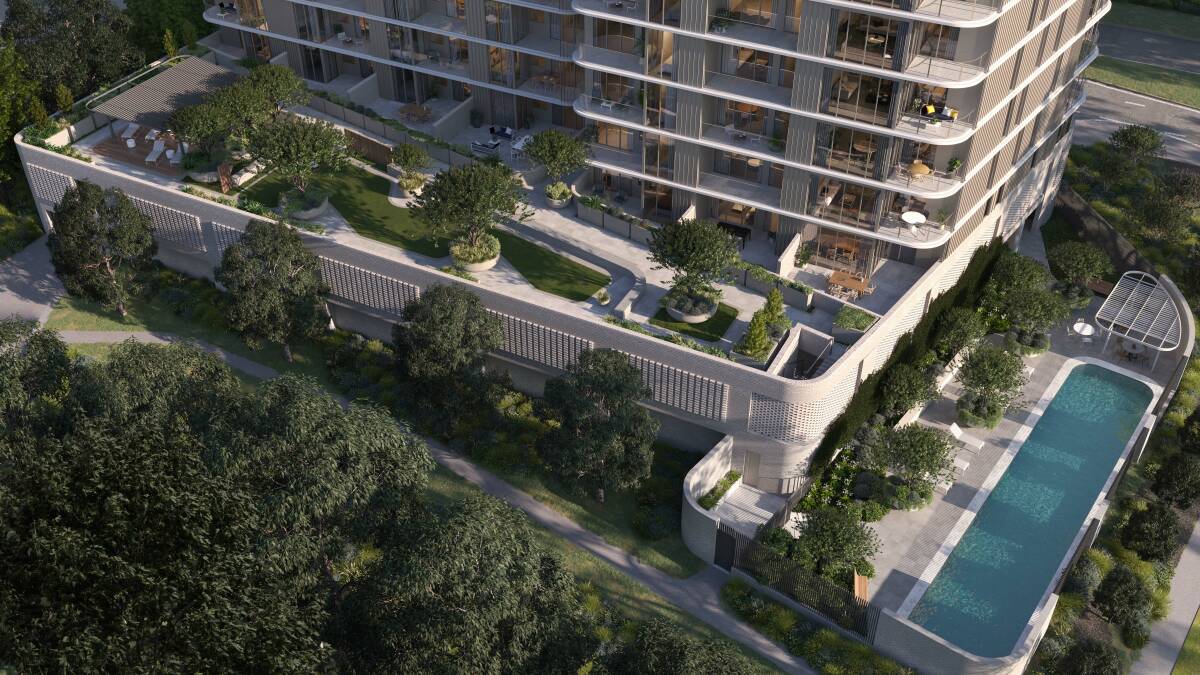 The Melrose will include 184 apartments, communal outdoor spaces and a ground-floor pool. Picture: Supplied