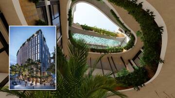 The five-star Crystalbrook hotel will include a glass-bottom swimming pool. Pictures supplied