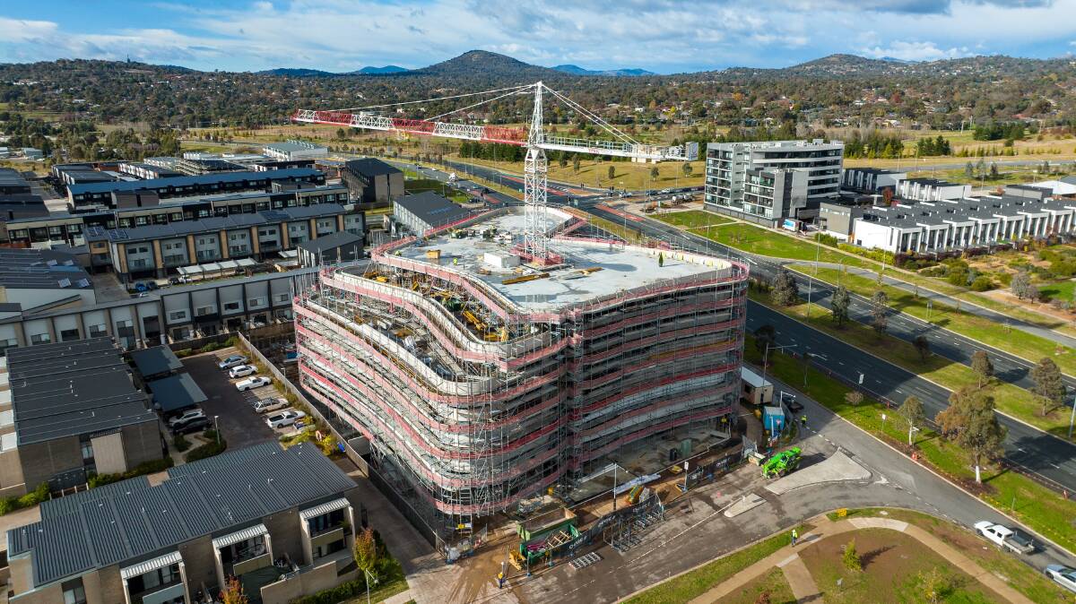 Canberra developer Zapari has reached a construction milestone for its Coombs project, Molonglo Falls. Picture: Tim Butler 