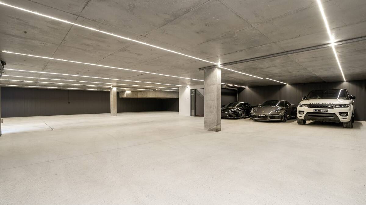 The sprawling basement has space for 14 cars. Picture supplied