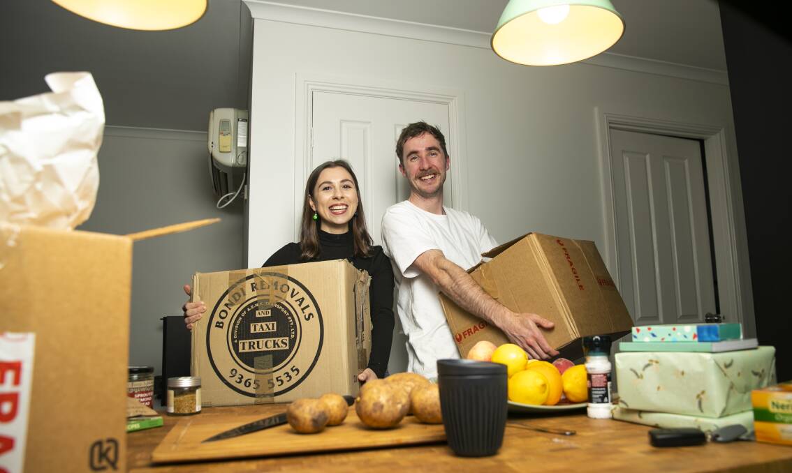 After a year-long search, Sarah Kapadia and Declan Welsh said they are relieved to have purchased their first home together. Picture: Keegan Carroll