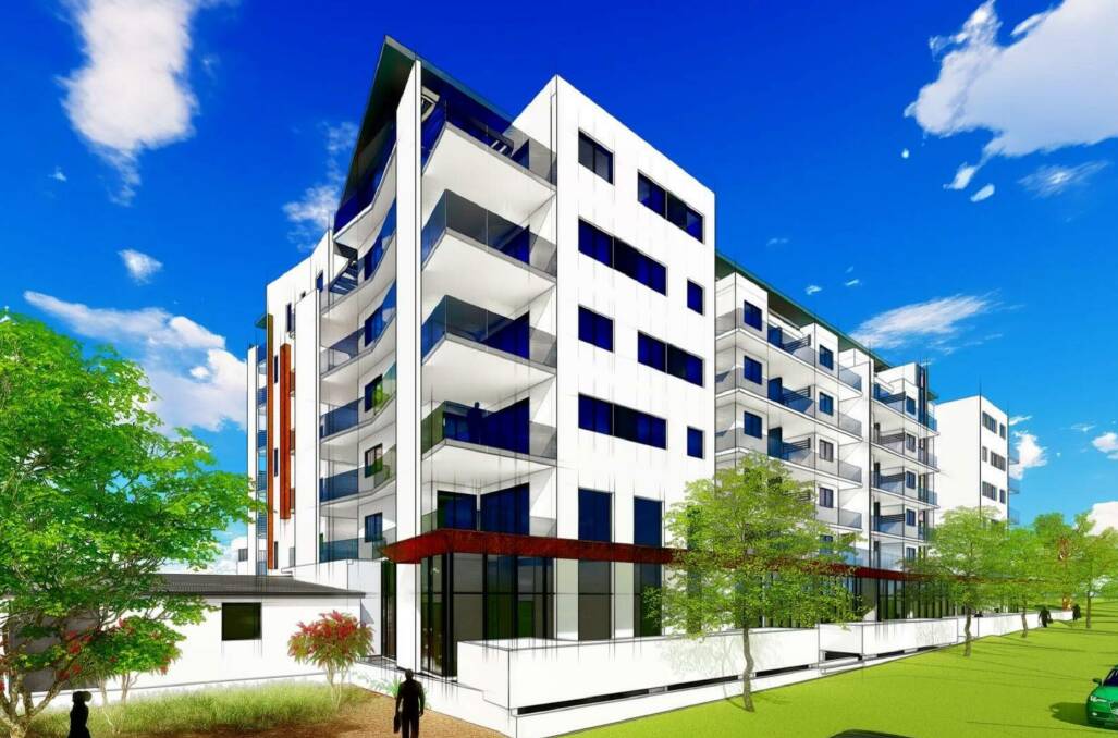 Developer HPI plans to convert its Amici project in Gungahlin to a build-to-rent model with almost 100 apartments. Picture: Kasparek Architects