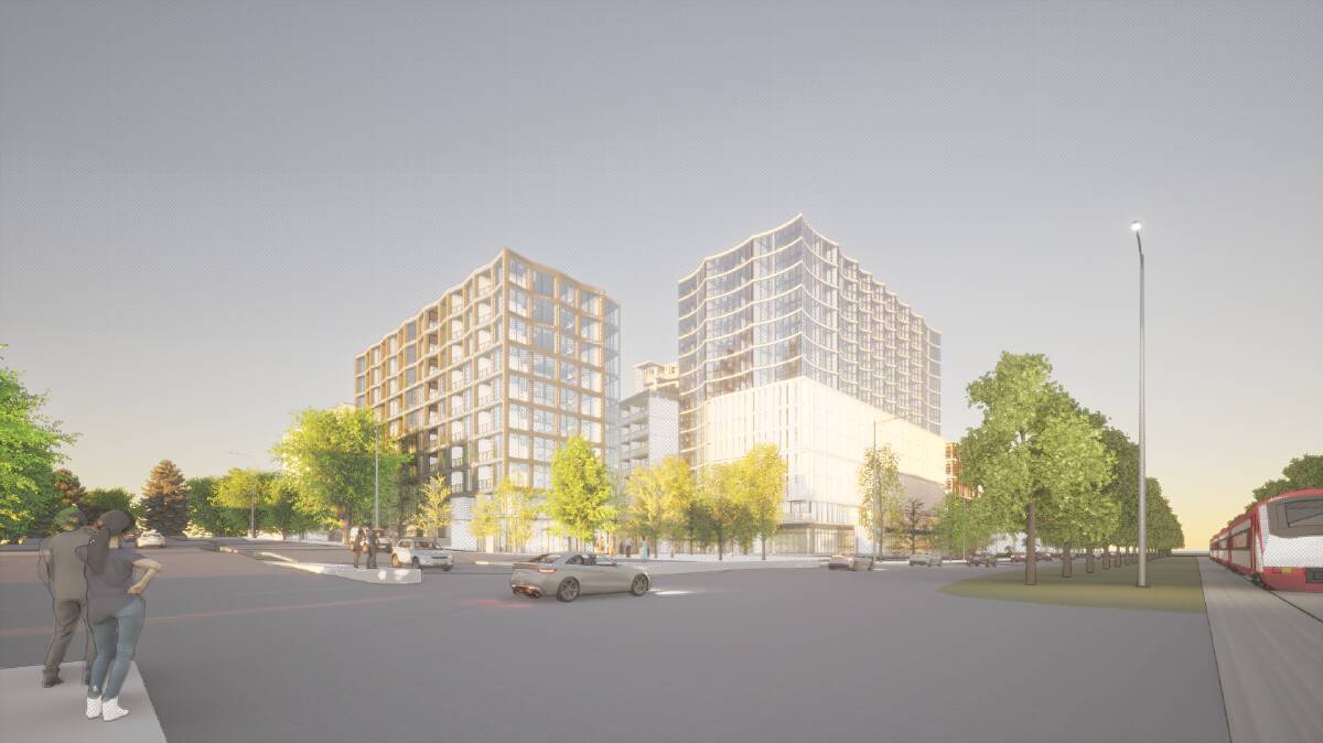 An artist's impression of the build-to-rent development proposed for 220 Northbourne Avenue, Braddon. Picture: Supplied
