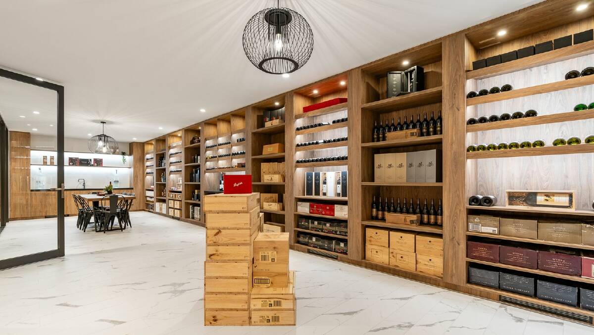 The Griffith home also include a basement cellar with room for more than 2000 bottles. Picture supplied