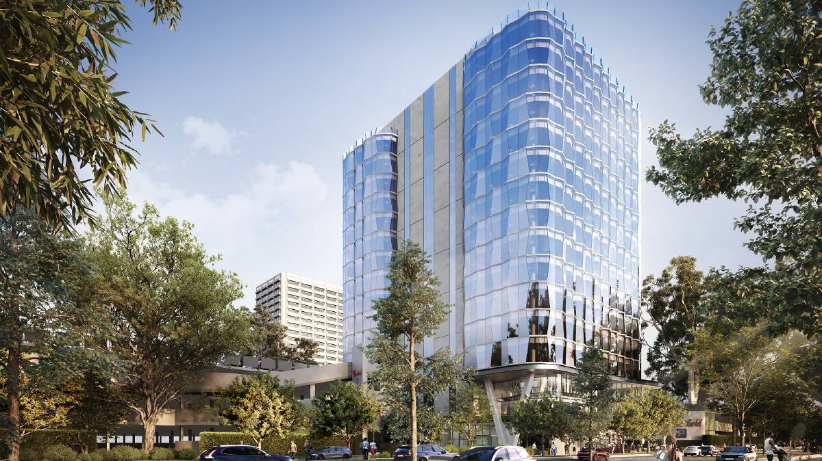 An artist's impression of the 16-storey commercial tower proposed by Scentre Group. Picture supplied